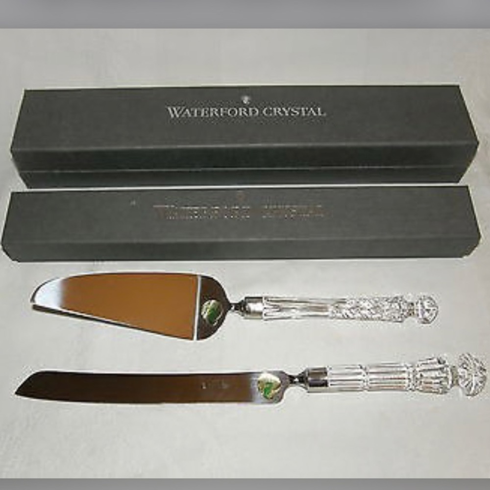 Waterford Crystal Wedding Cake Knife & Server Set